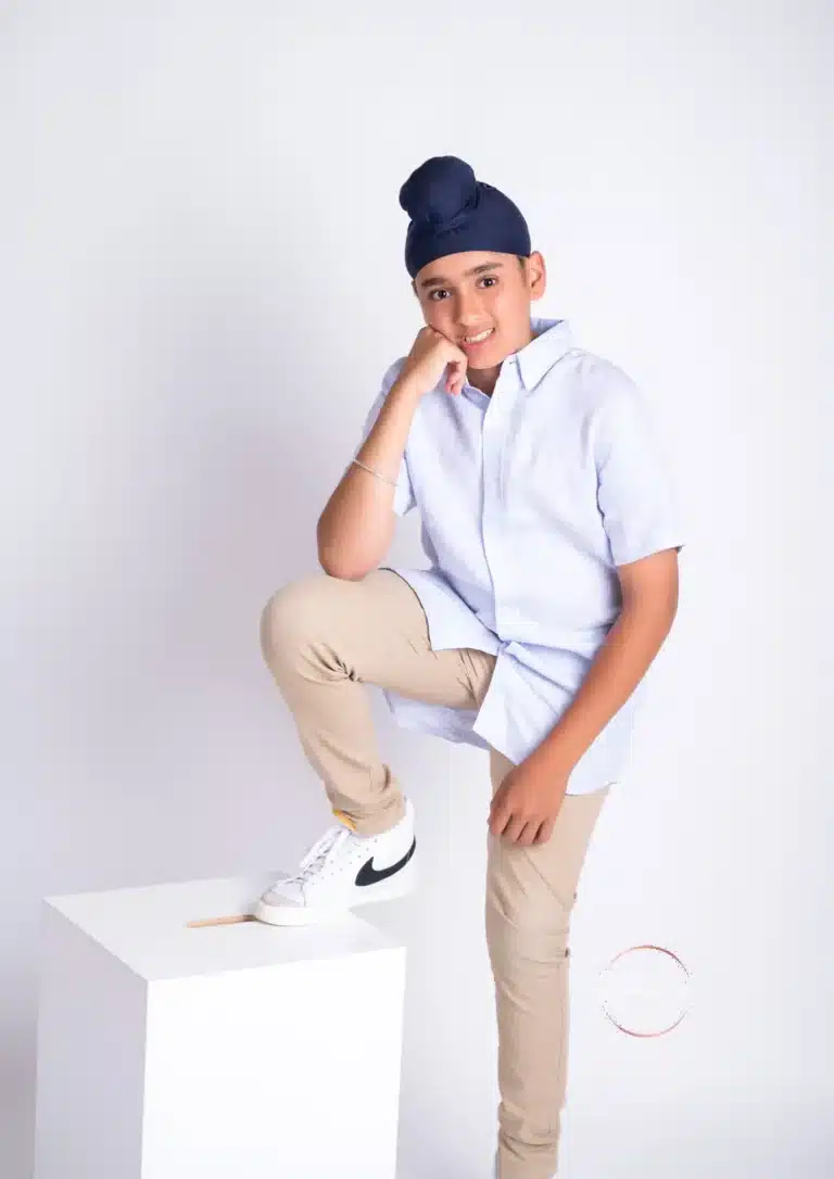 Adorable child posing for a timeless portrait in Wellington